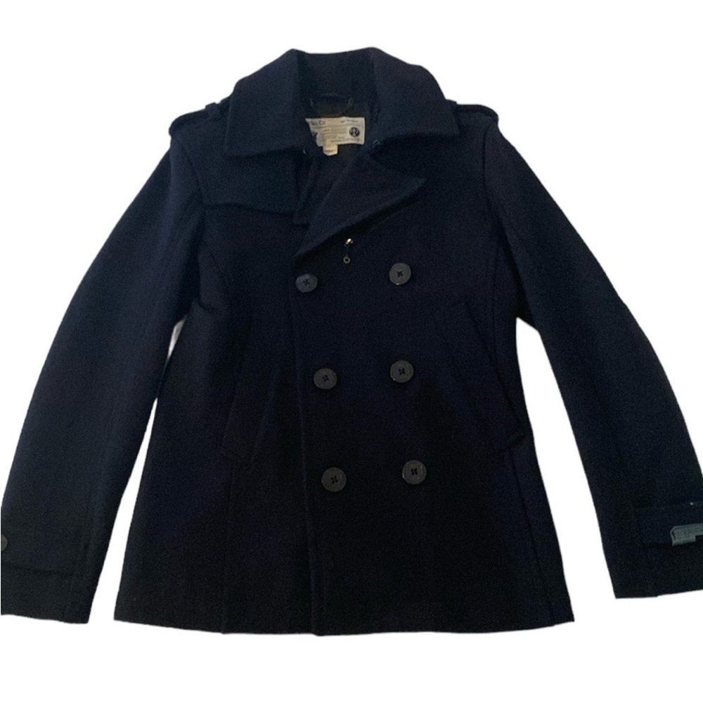 Diesel - Co Mens Wittory Peacoat Jacket Wool Blend Color Navy Size L Good Cond